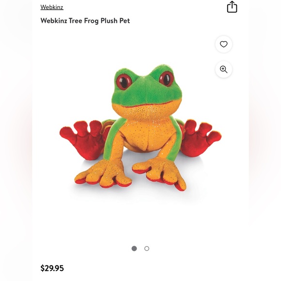 🐸 NWOT Webkinz Tree Frog Plush - Collectible - Picture 9 of 9